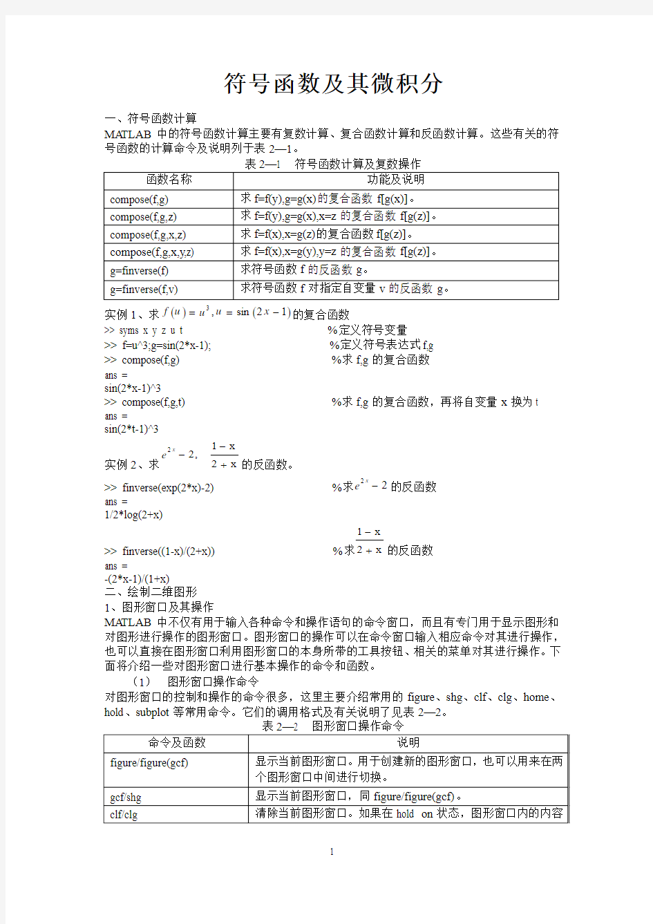 符号函数及其微积分