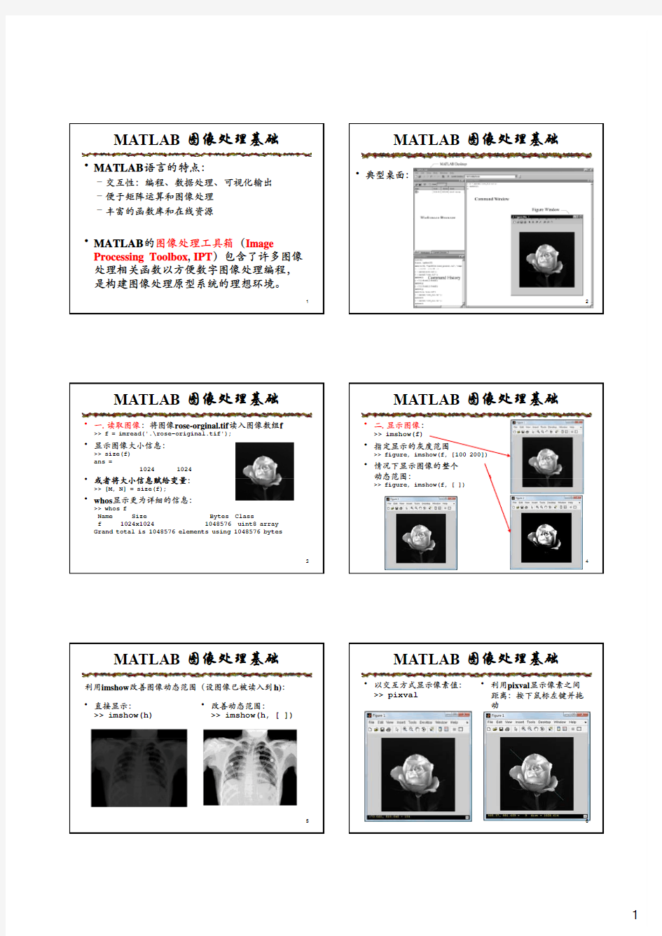 MATLAB图像处理简介