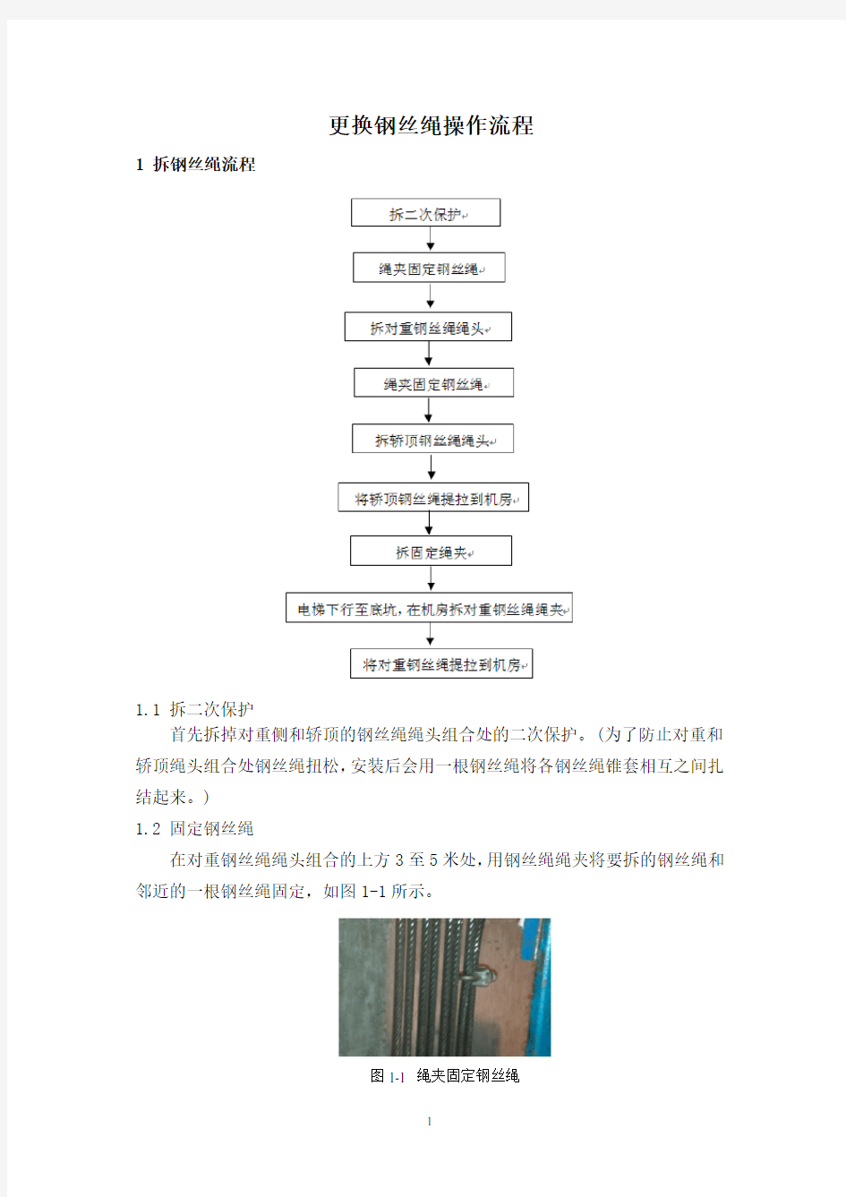 更换钢丝绳报告