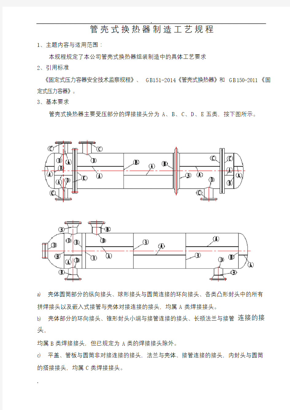 换热器制造工艺规程