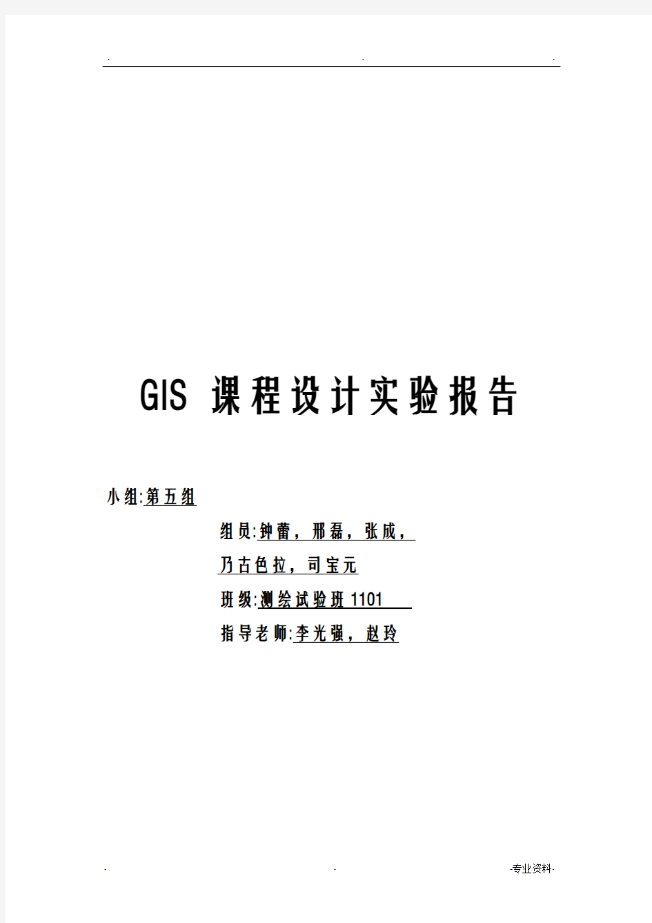中南大学gis课程设计报告实验报告