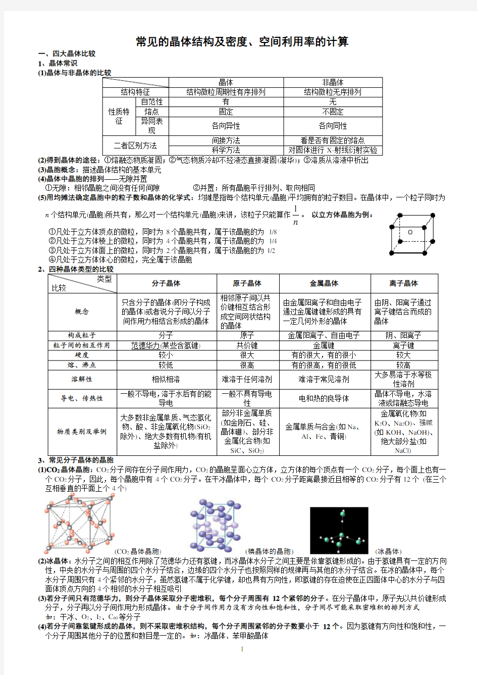 人教版选修三 物质结构与性质专题训练(一)