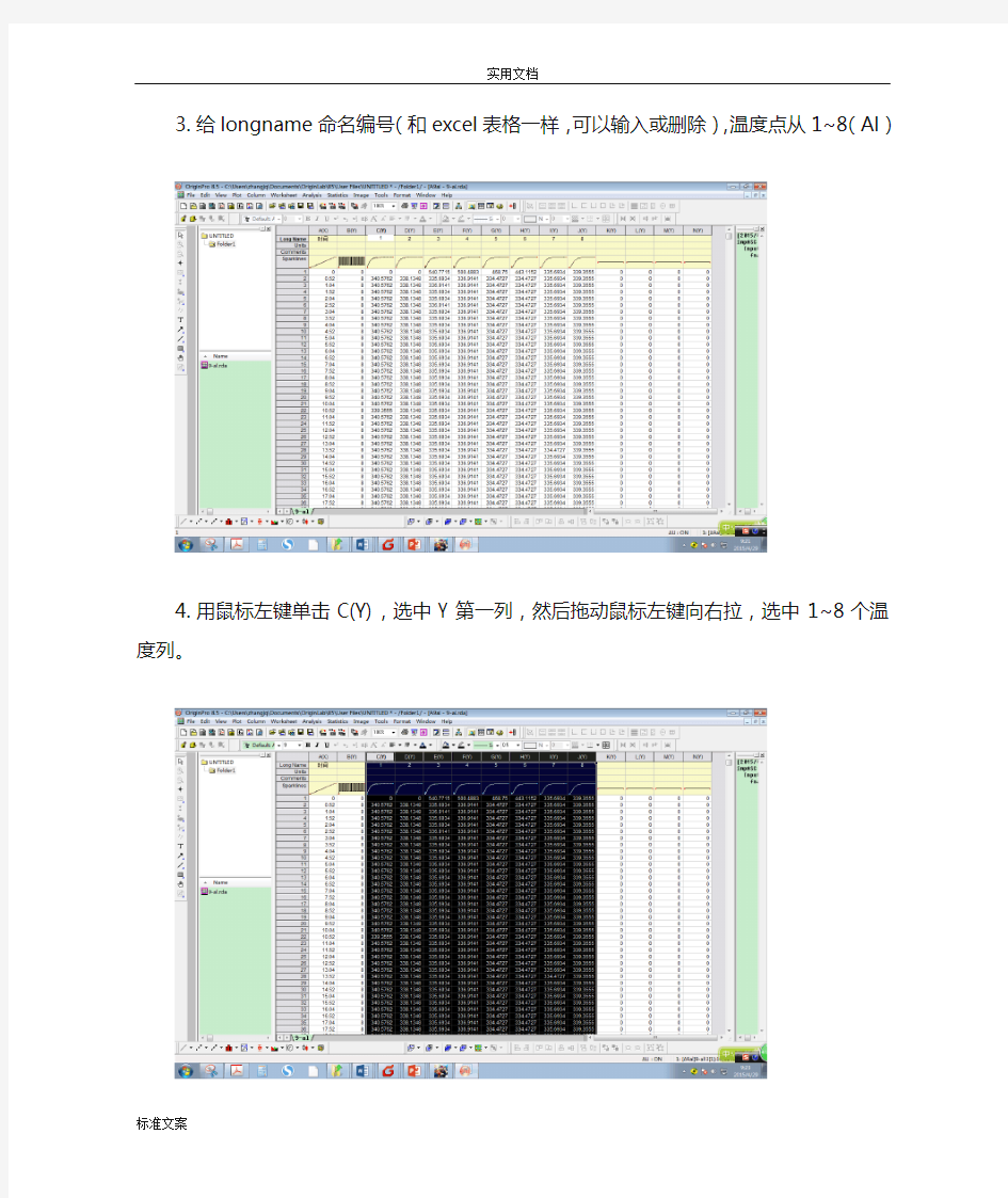 origin作图和找峰值地方法