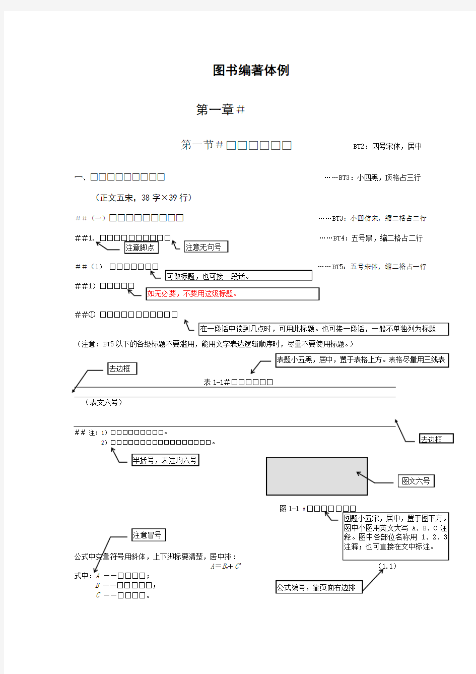 科学出版社致作者的书籍编著体例