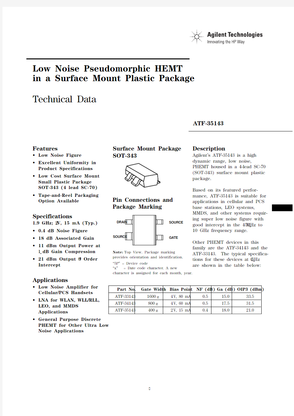 ATF-35143中文资料