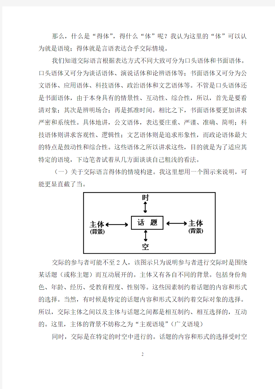 浅谈交际中的语言得体