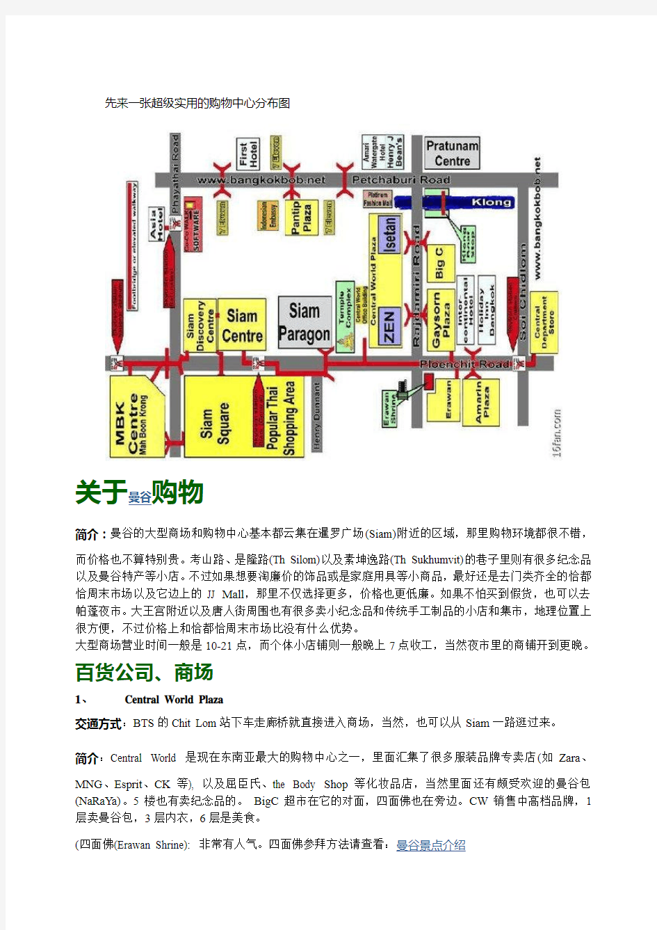 曼谷各大商场购物攻略