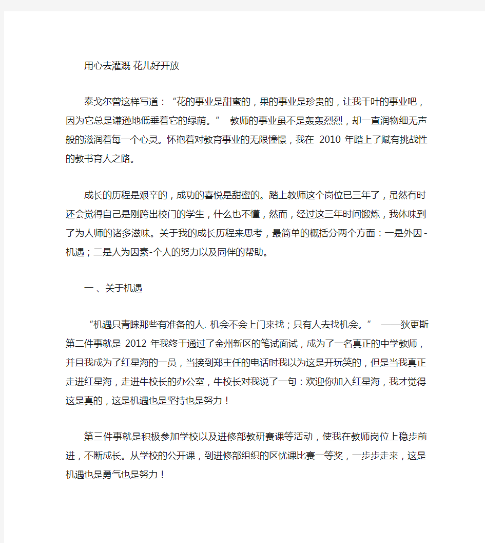 我_一名青年教师的成长历程.