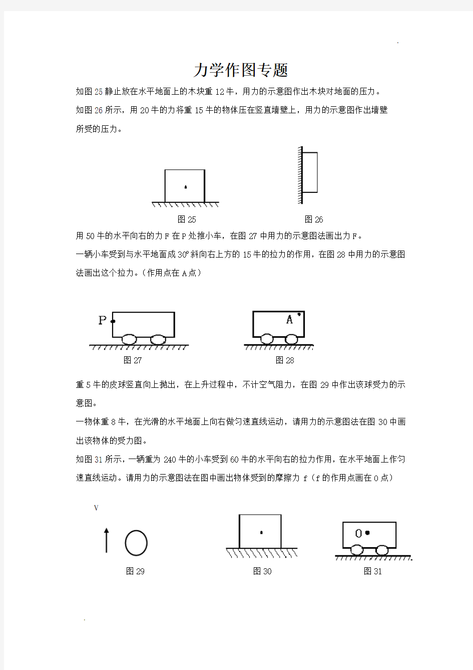 初中物理力学作图专题