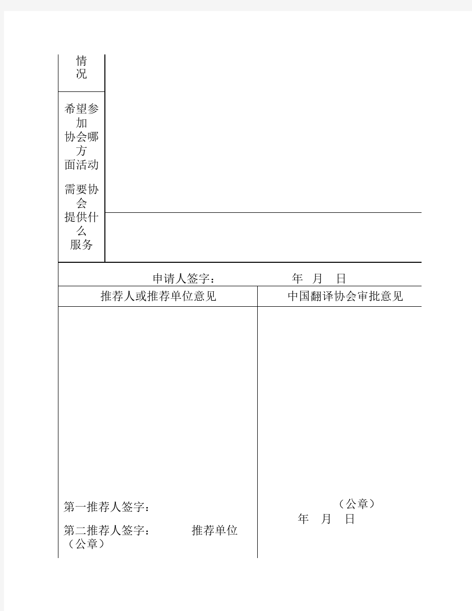25-中国翻译协会个人会员入会申请表