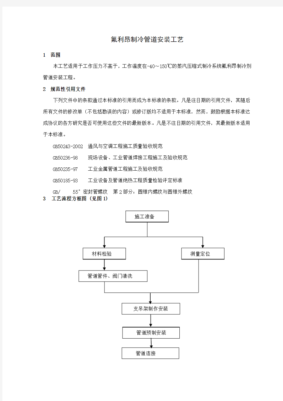 [资料]氟利昂制冷管道装置工艺