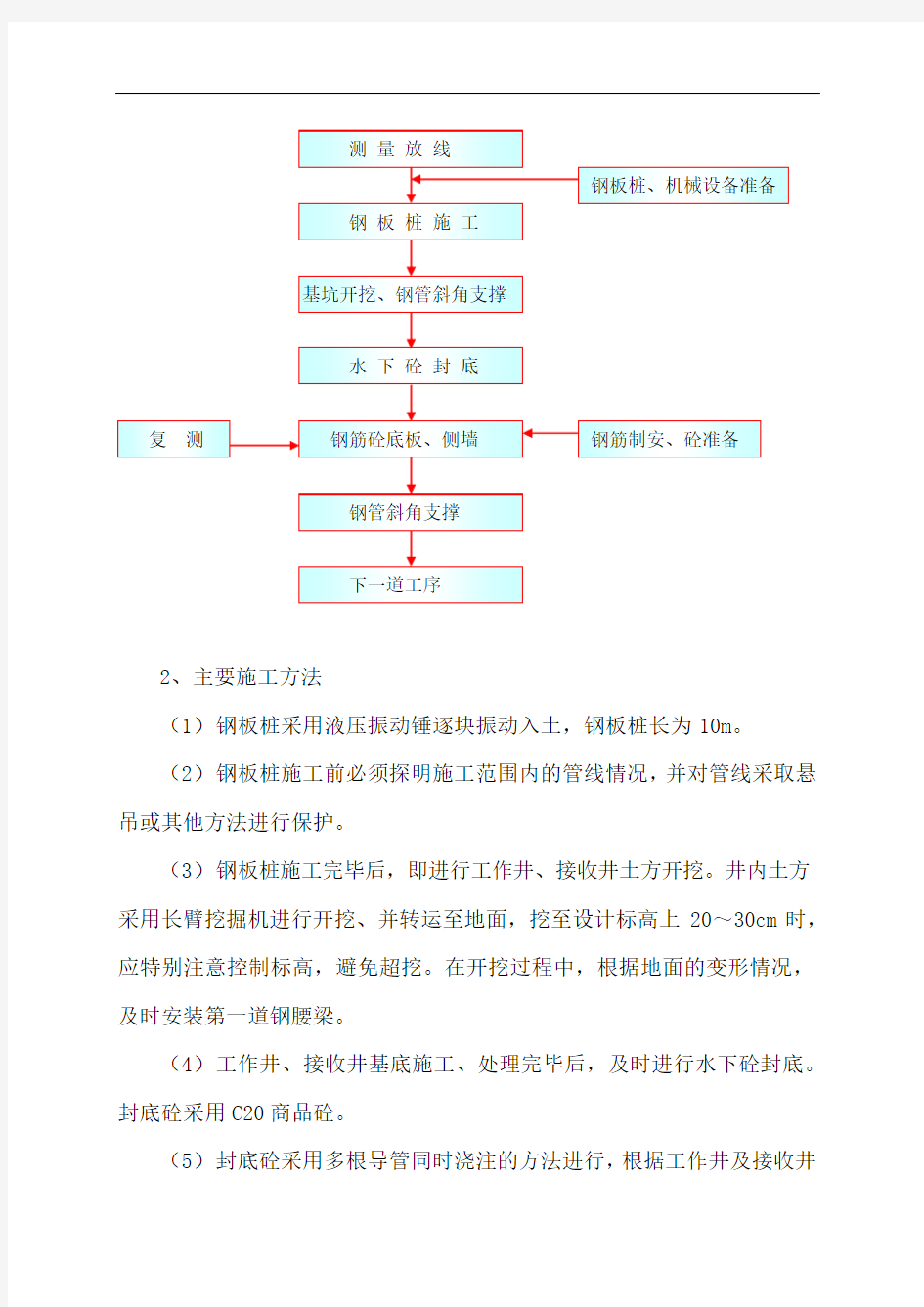 顶管施工方案作业方案