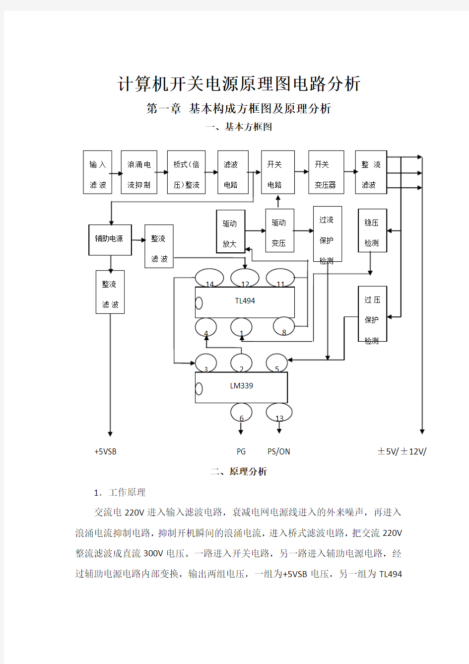 计算机开关电源原理图电路分析