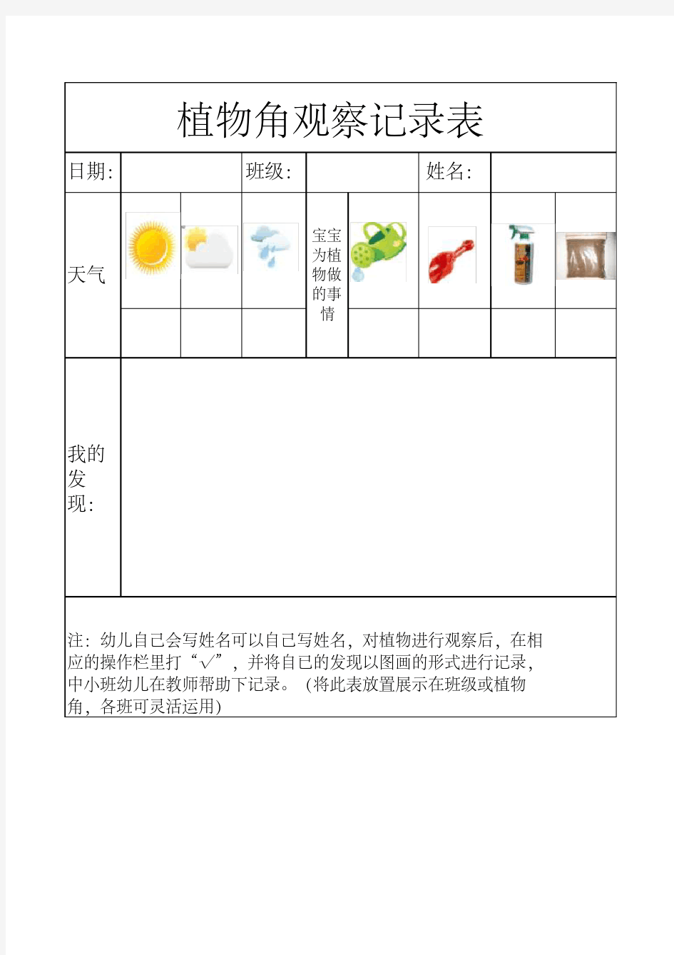 幼儿园植物角记录20篇