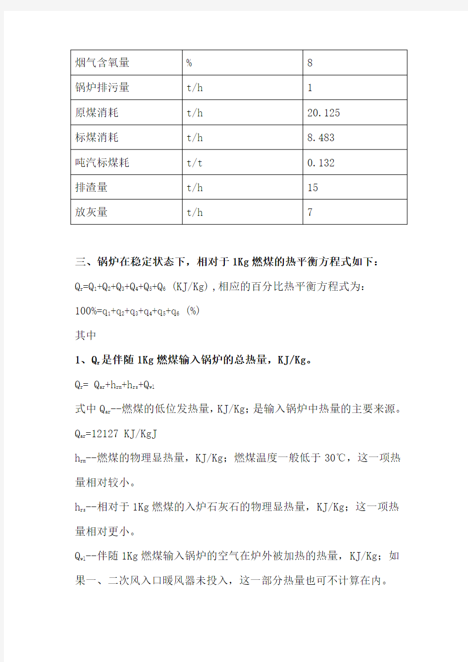 循环流化床锅炉热力计算.