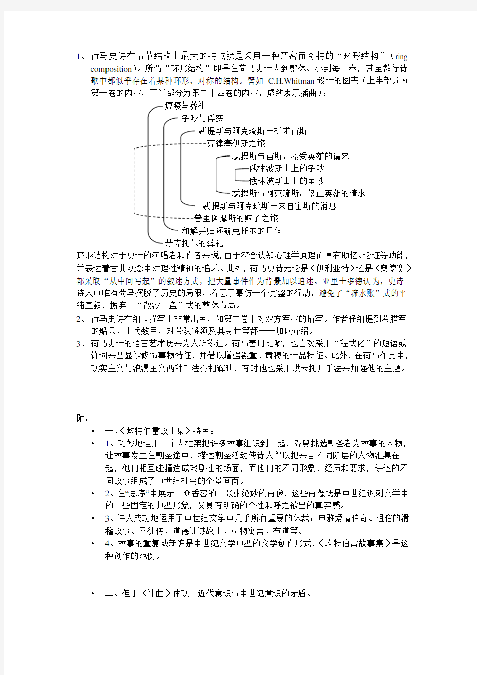 荷马史诗艺术特点