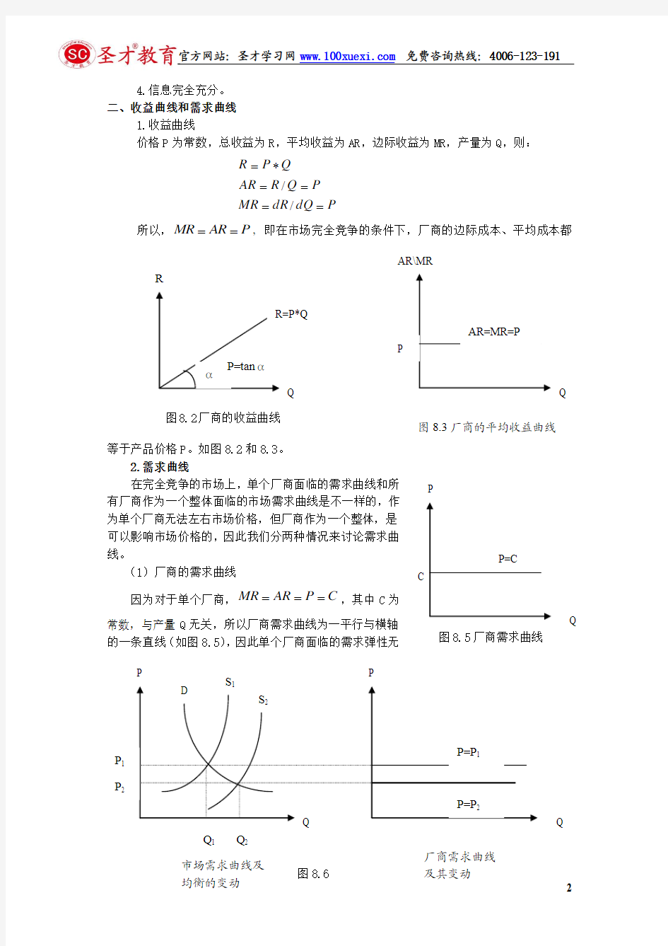 北京大学微观经济学教案 第八章   市场结构与竞争均衡