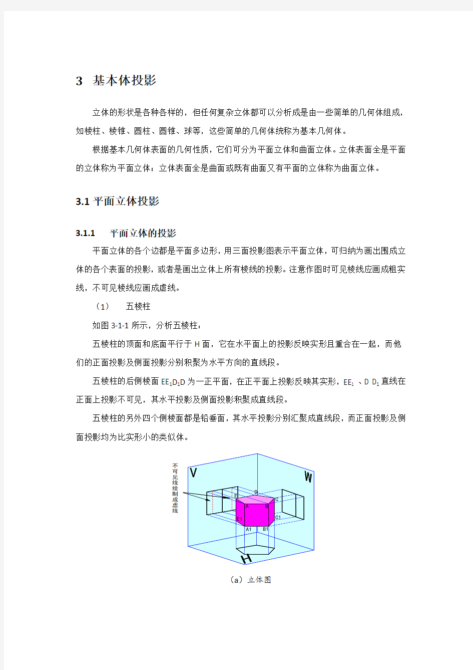 第三章 基本体的投影