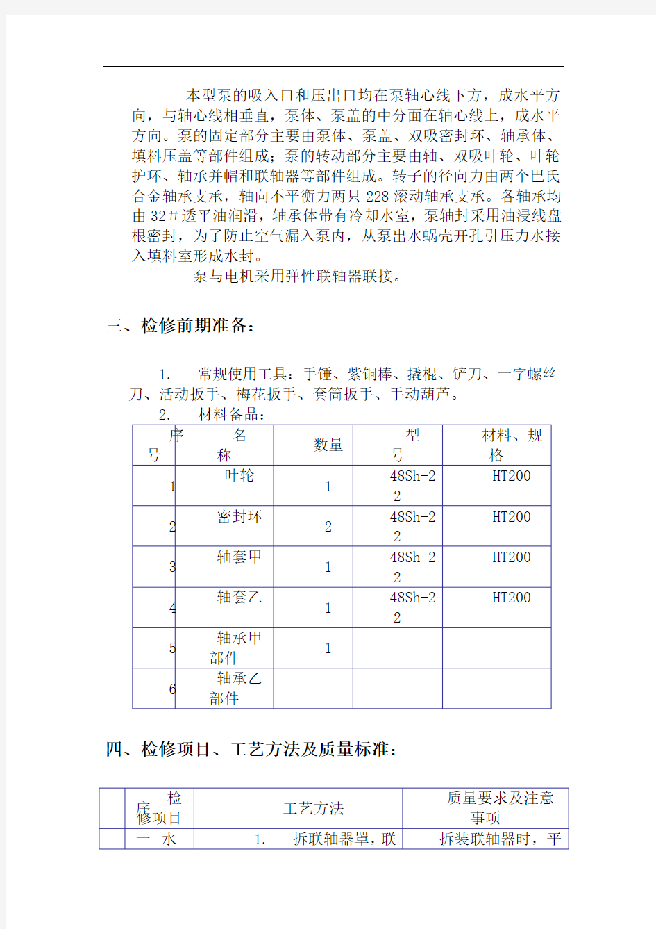 发电厂-35循环水泵(检修标准规程)