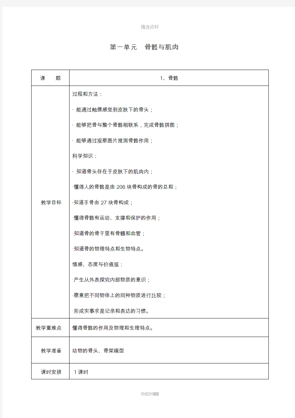 苏教版四年级科学下册教案全集