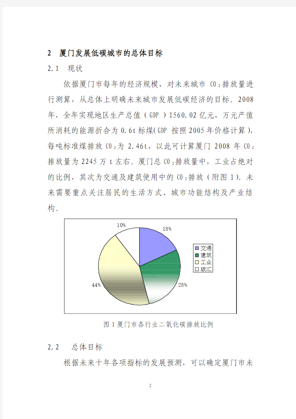 厦门市低碳城市总体规划纲要(最终稿)