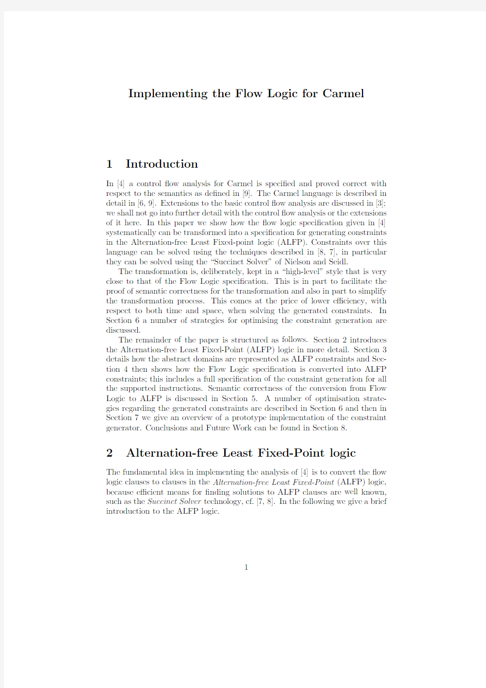 Implementing the flow logic for carmel