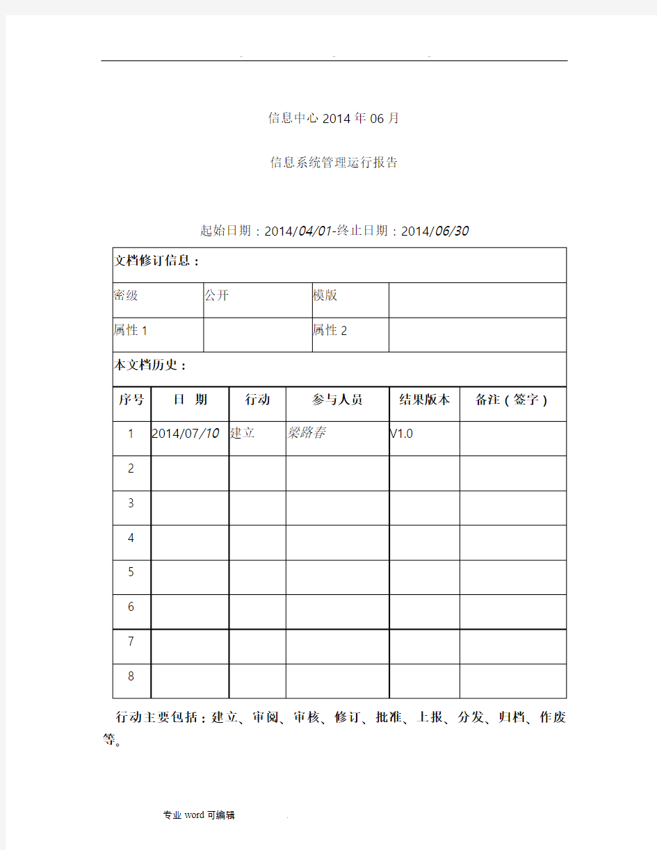 系统运行维护报告