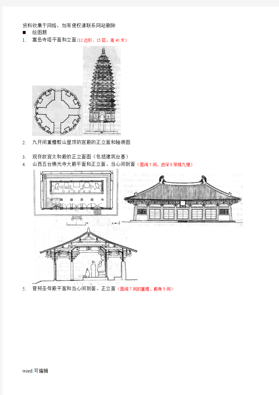 中国建筑史题库答案讲课讲稿