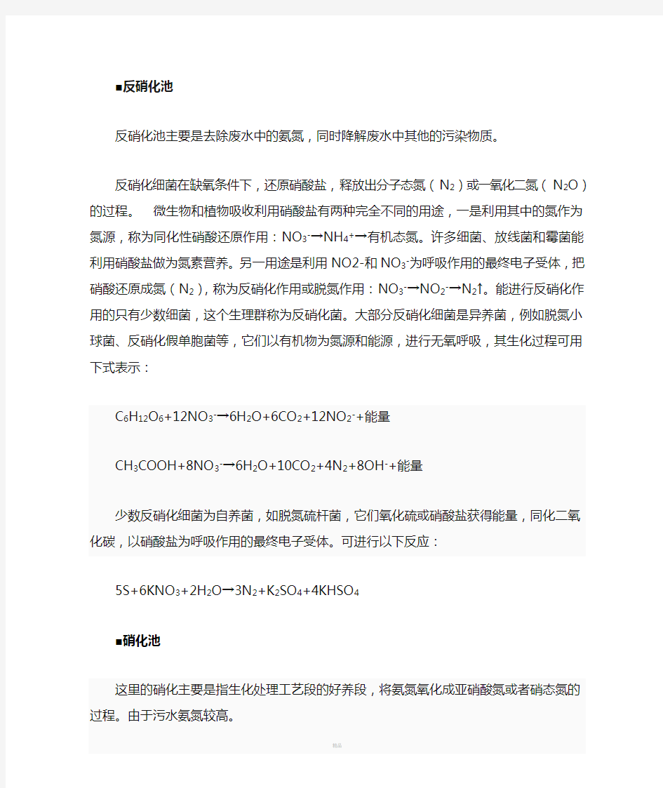 硝化与反硝化池