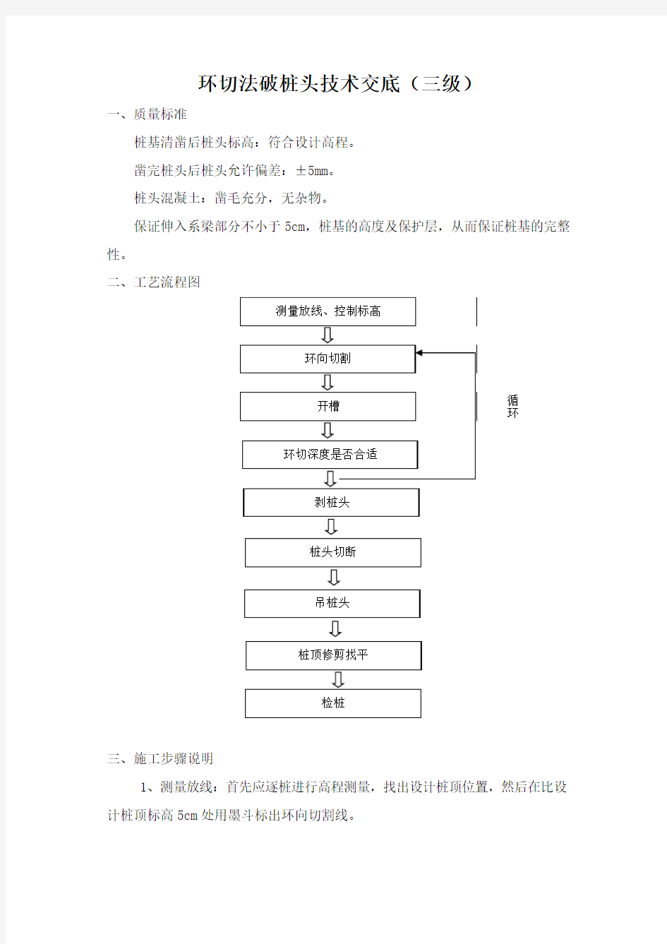 技术交底(环切法)