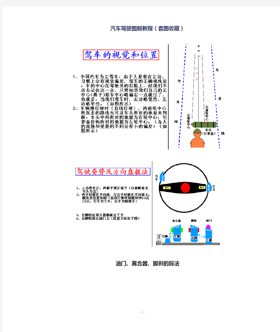 汽车驾驶技巧图解教程大全