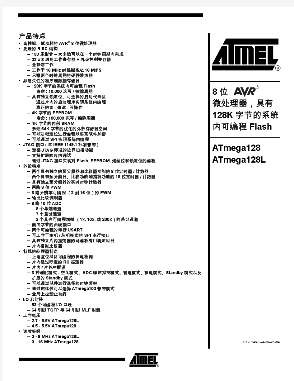 ATmega128单片机指导手册