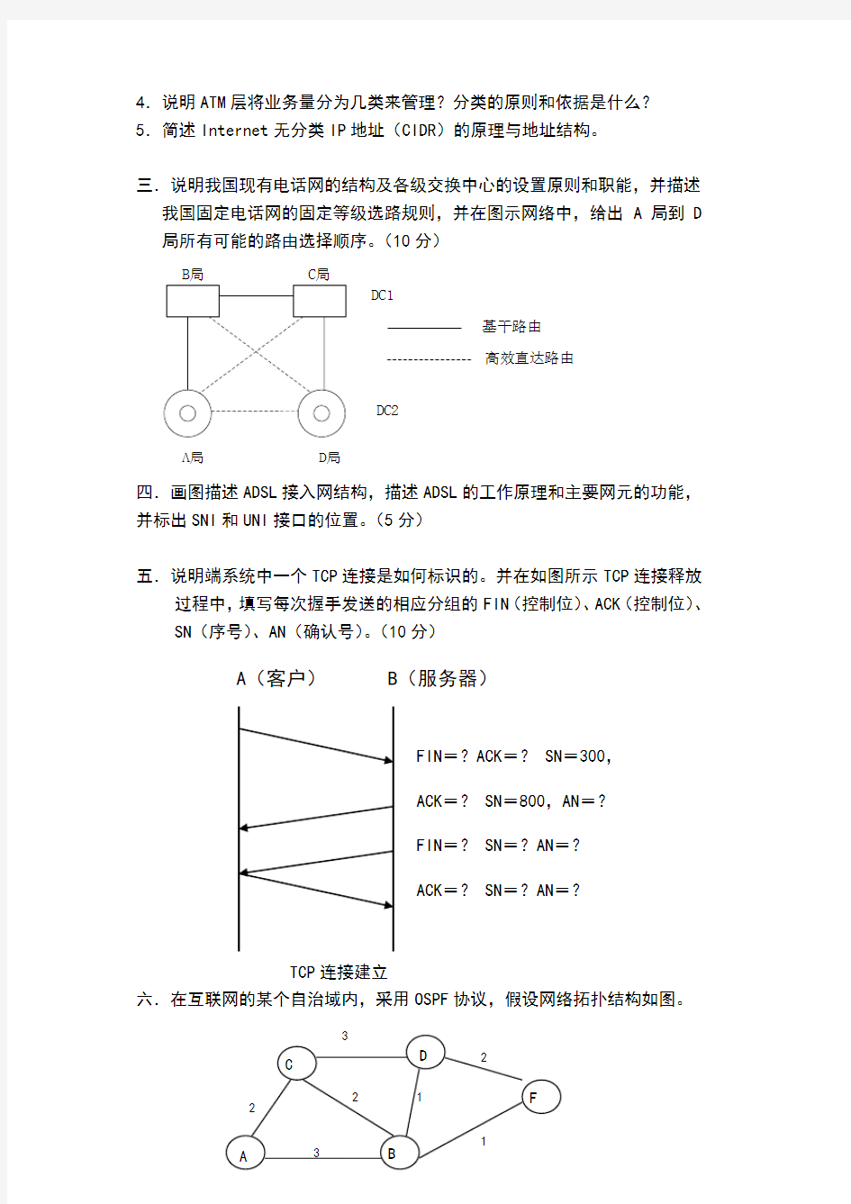 现代通信网试题及答案