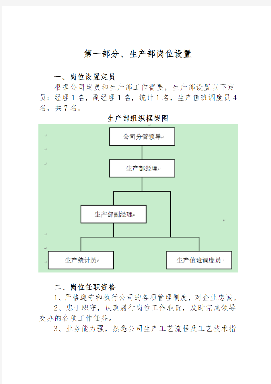 生产部工作手册