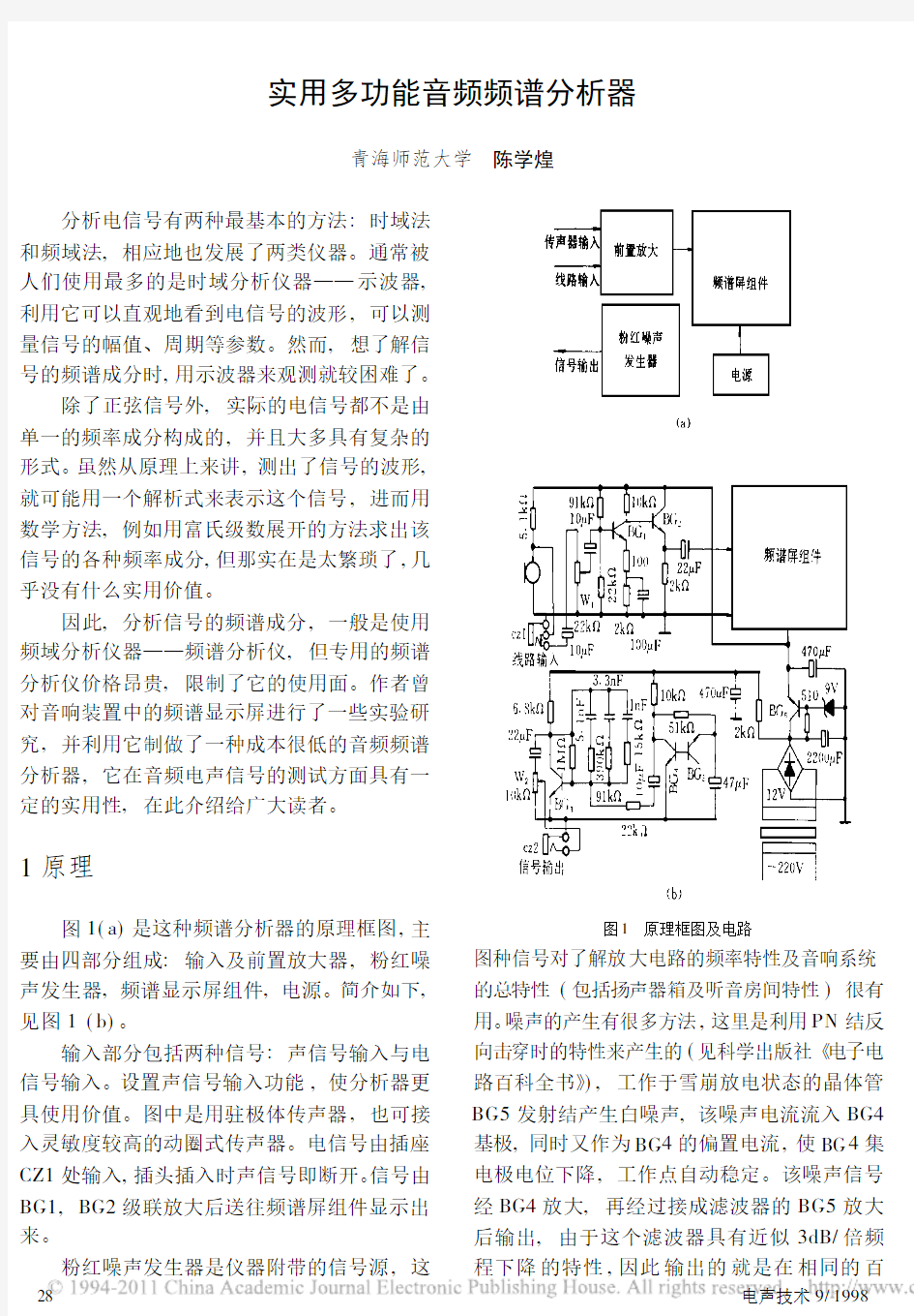 实用多功能音频频谱分析器