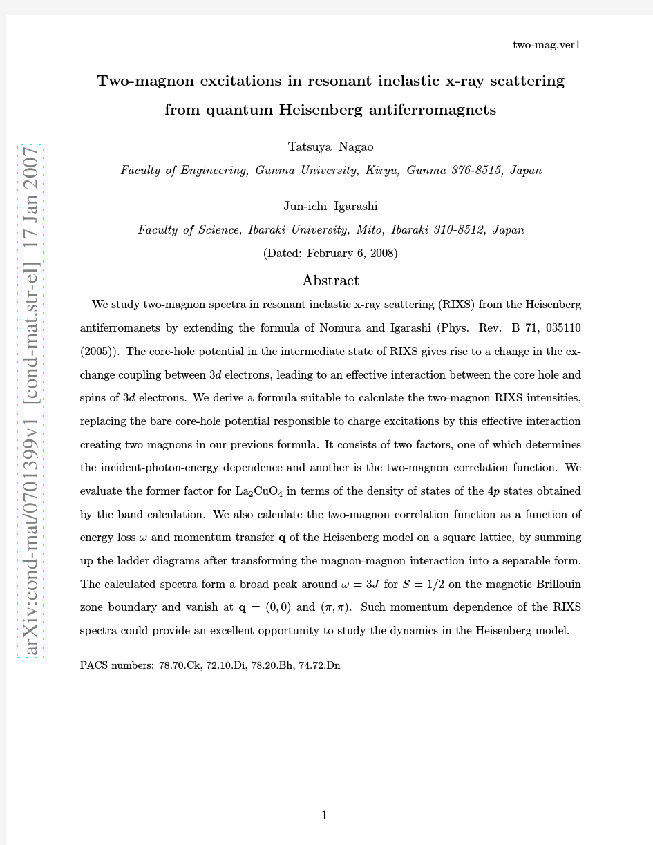 Two-magnon excitations in resonant inelastic x-ray scattering from quantum Heisenberg antif