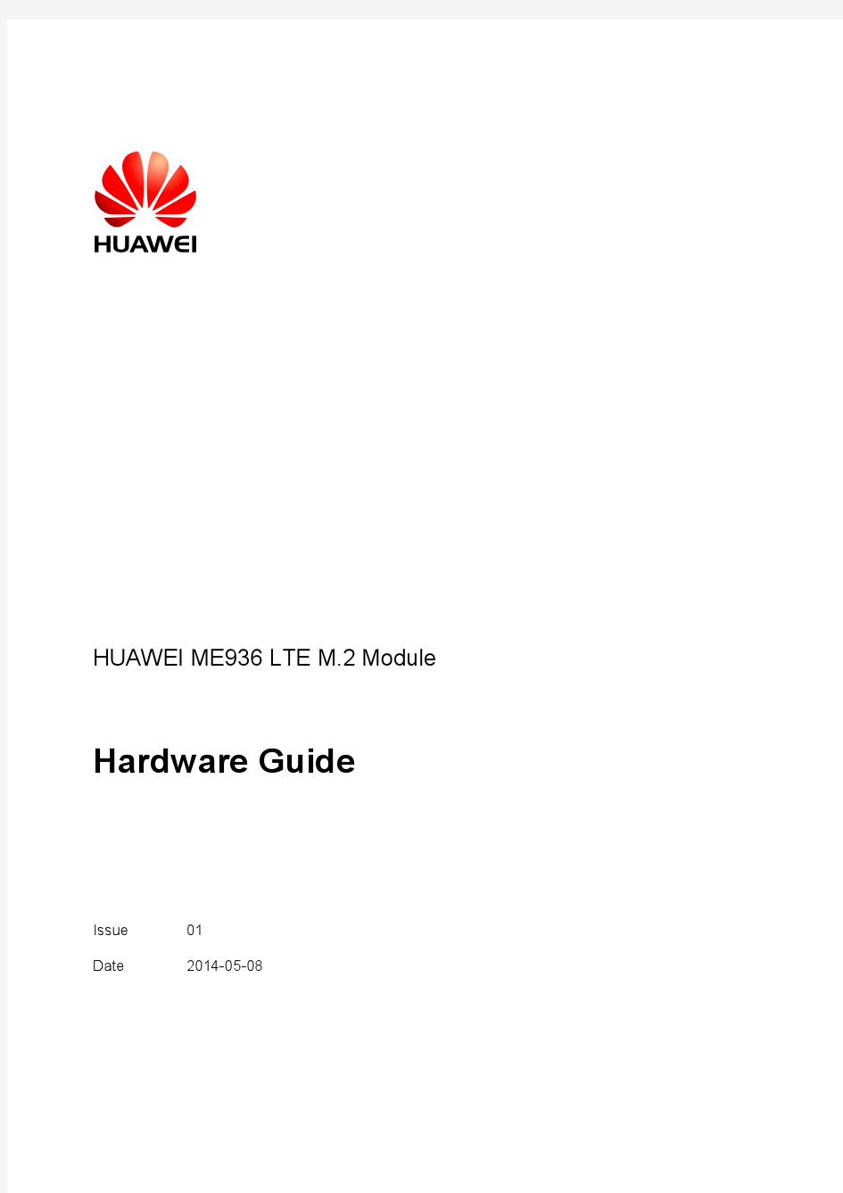 HUAWEI ME936 LTE M.2 Module Hardware Guide-(V100R001_01, English)
