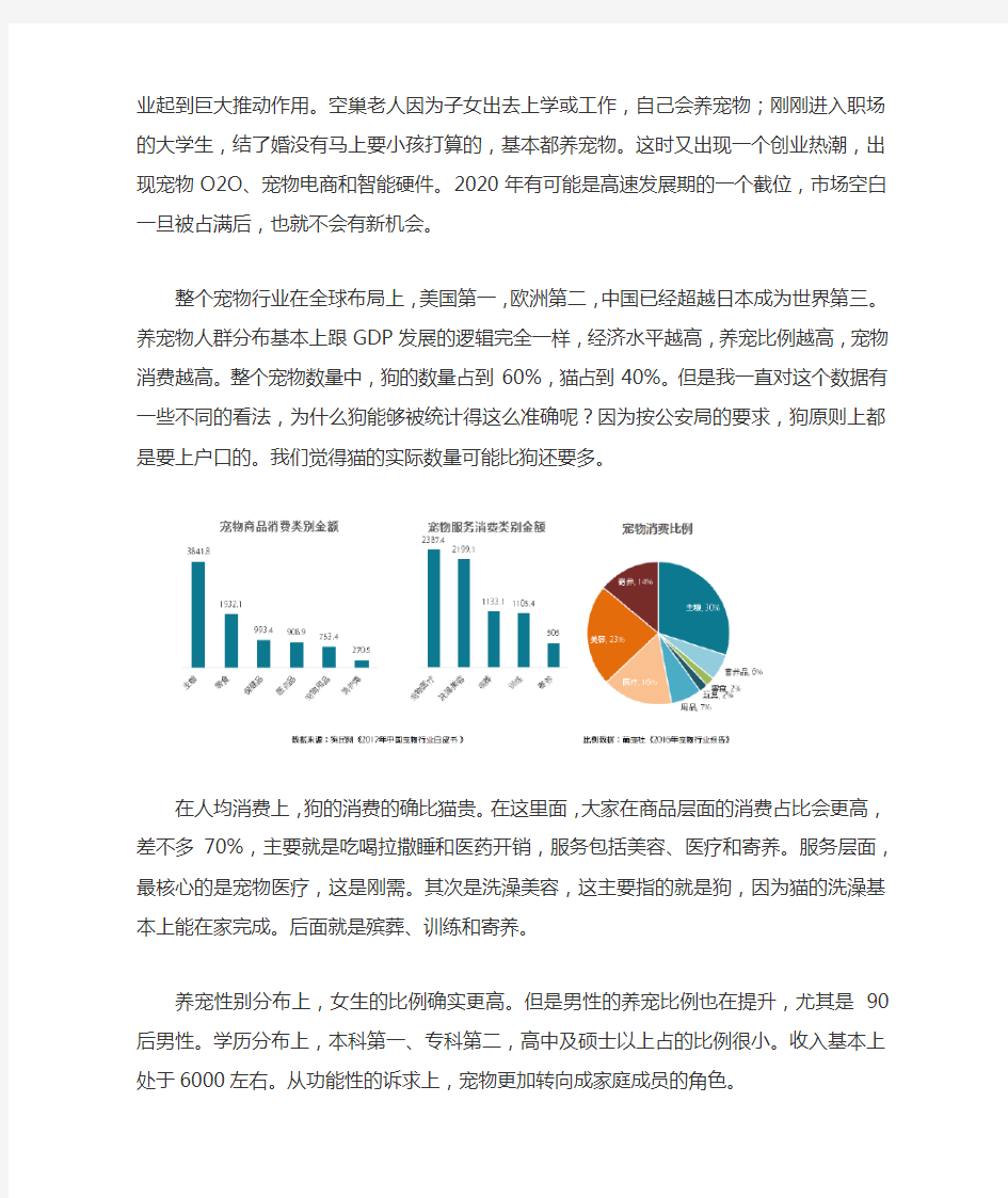 2010-2020中国宠物行业研究及市场分析
