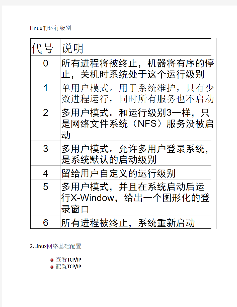 Linux运行级别