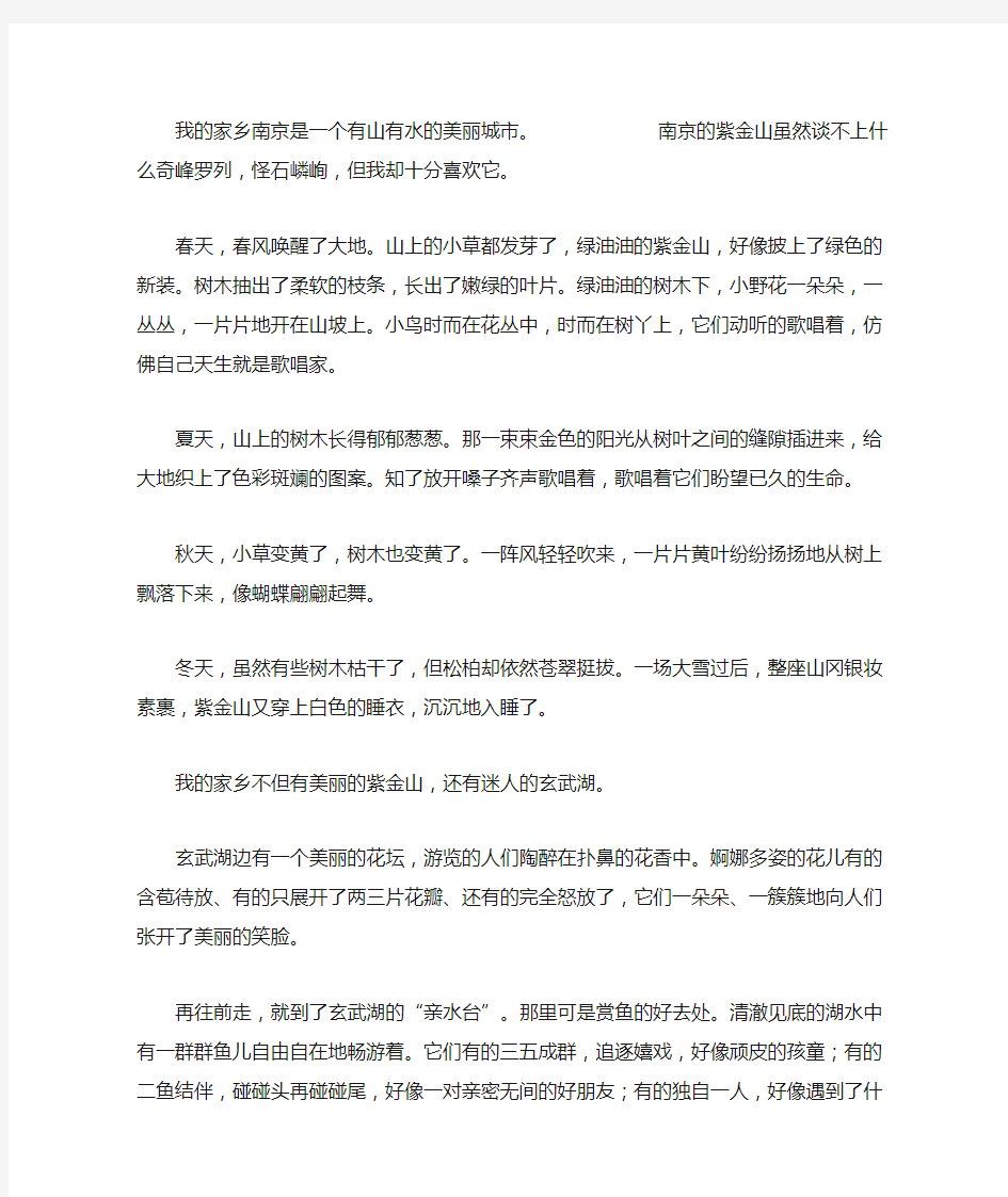 我的家乡南京