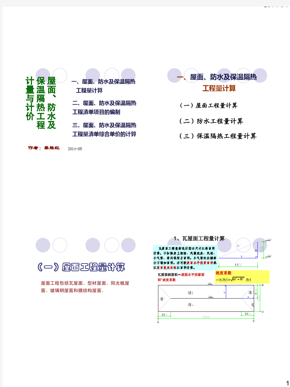 屋面、防水及保温隔热工程2014