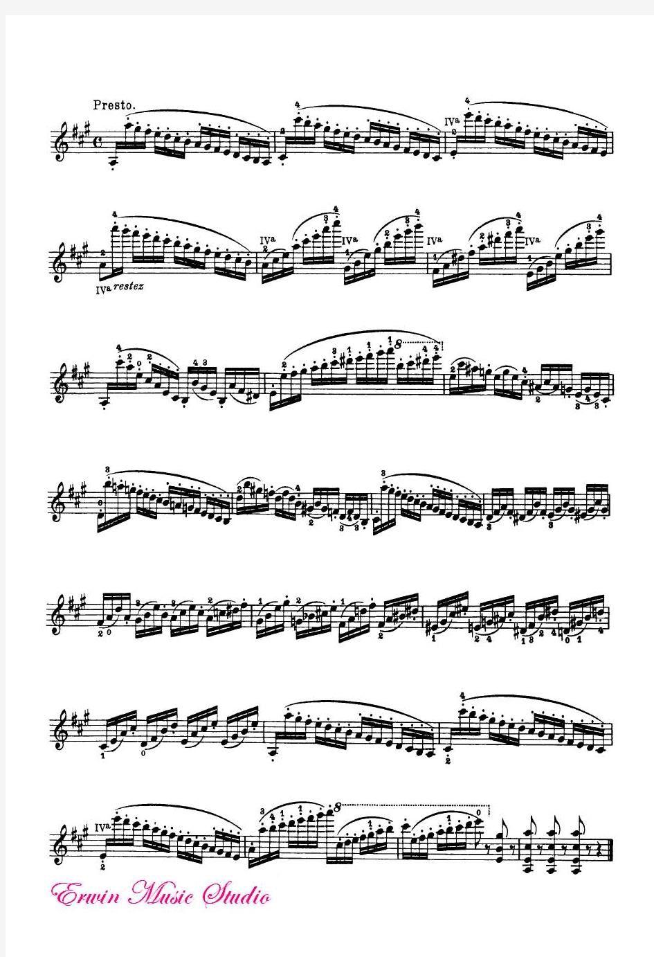 尼科洛帕格尼尼《24首小提琴随想曲第21首》作品.1,小提琴曲谱NiccolòPaganini,24CapricesNo.21