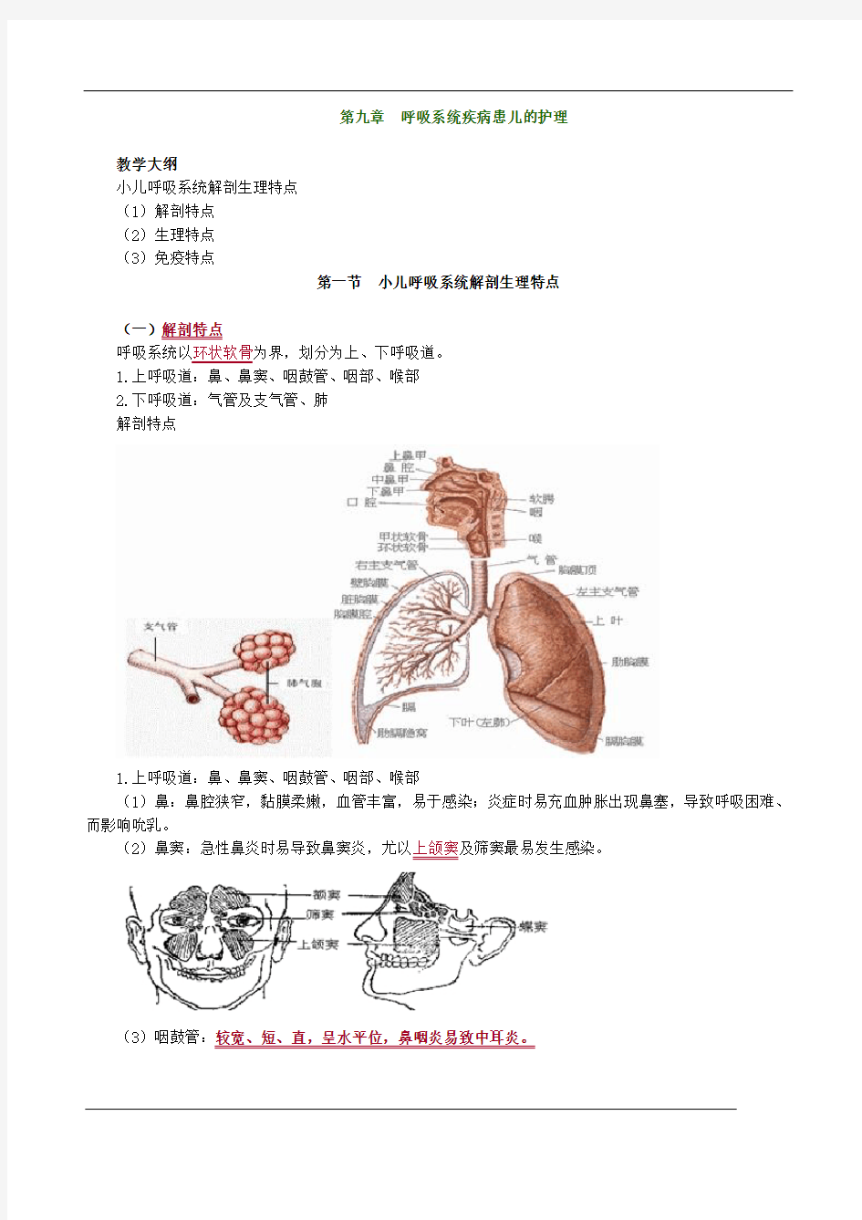 呼吸系统疾病患儿的护理