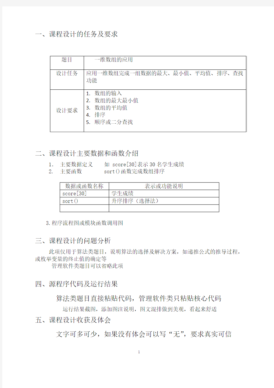 课程设计报告书.模版docx