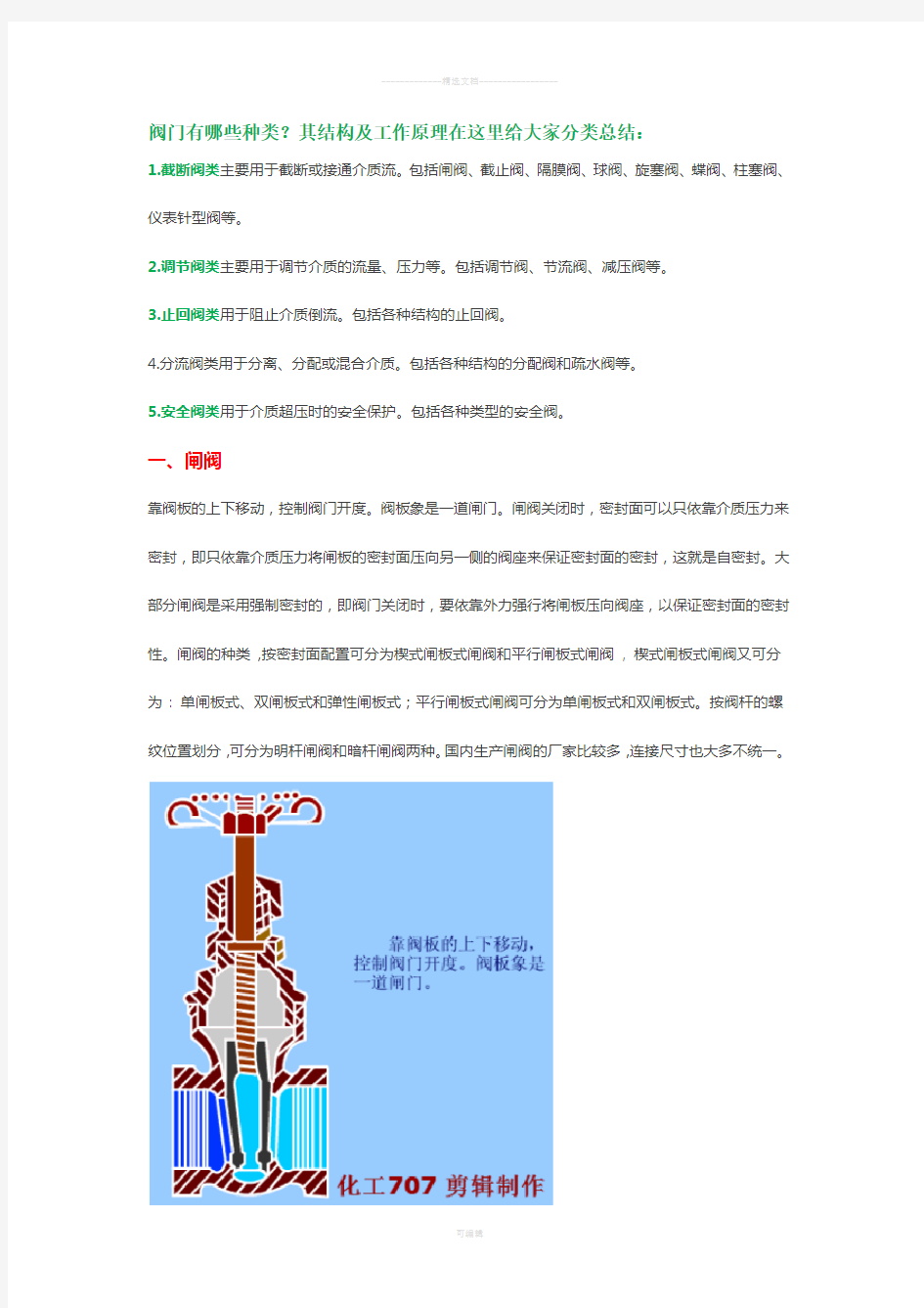 十五种常用阀门结构及工作原理(带示意图)