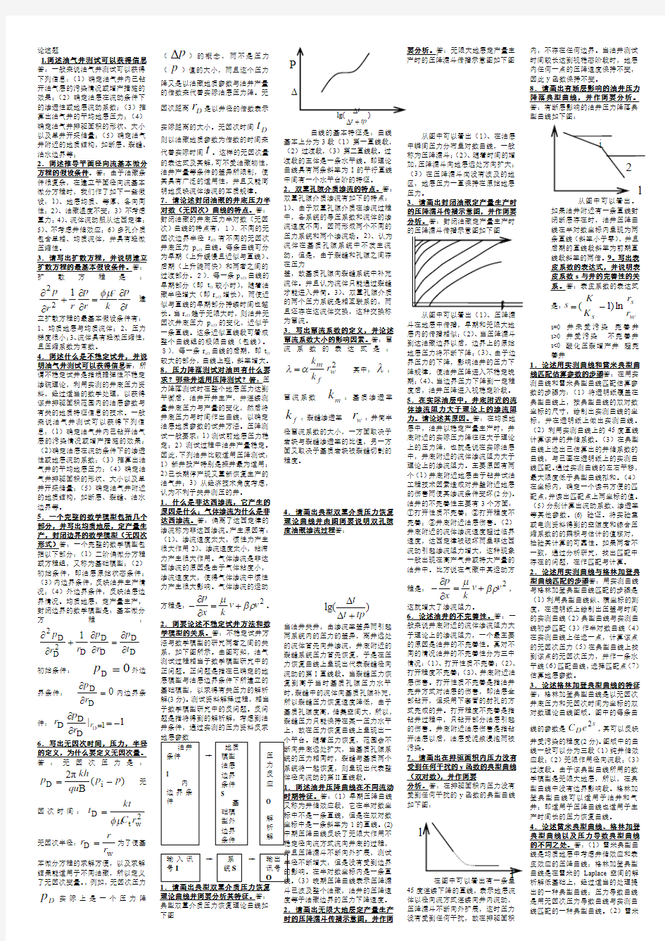 现代试井分析试卷-论述