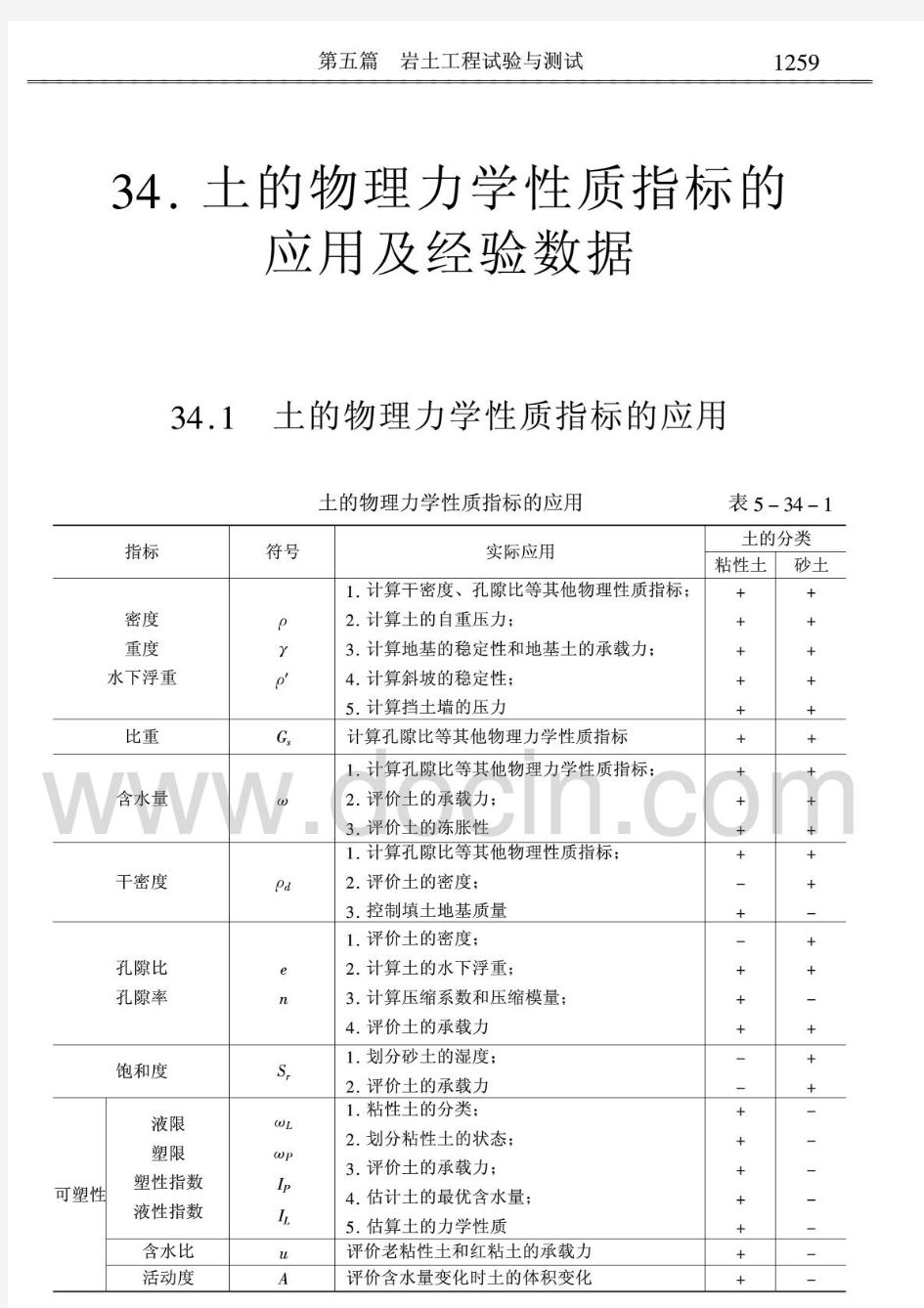 岩土工程：土的物理力学性质指标的应用及经验数据