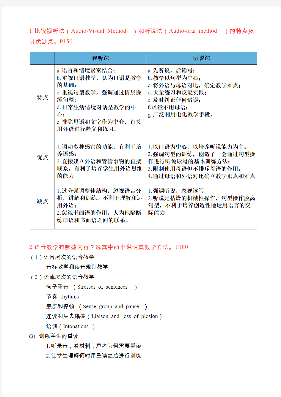 英语学科知识与教学能力简单题答题技巧汇总