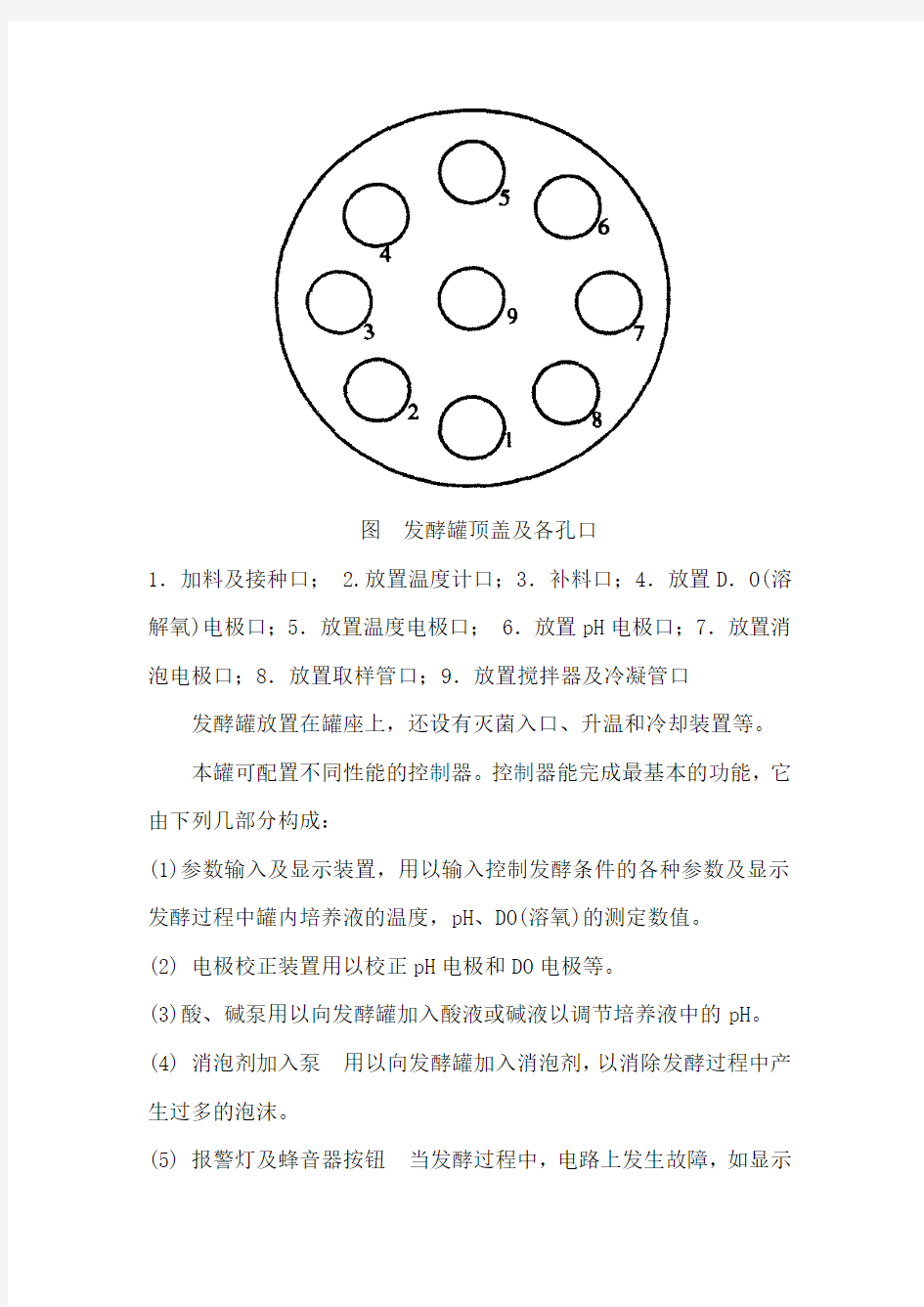 一小型模拟发酵罐的演示试验