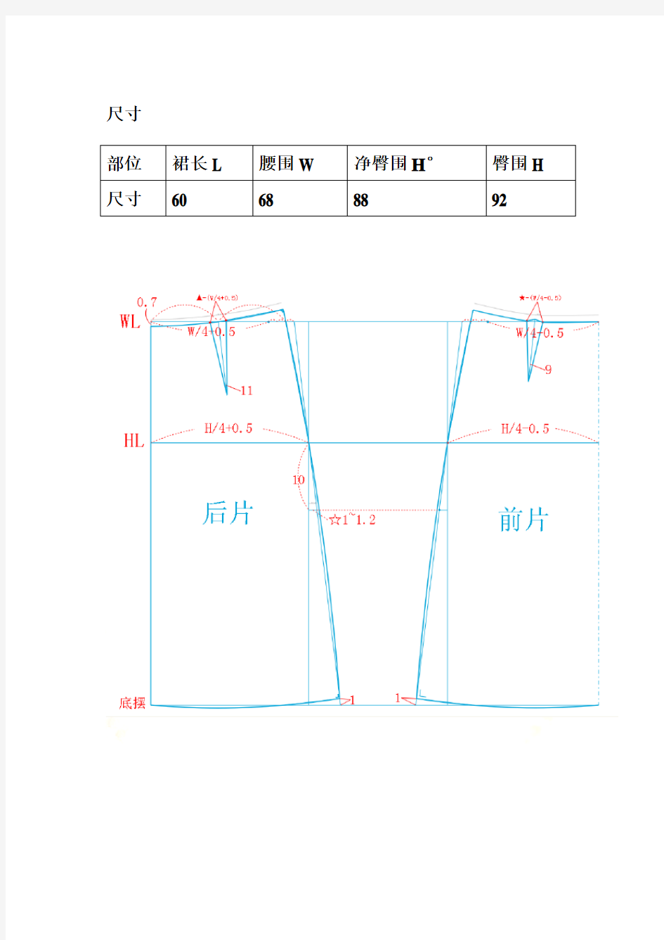 富怡服装CAD的绘制——A字裙画法
